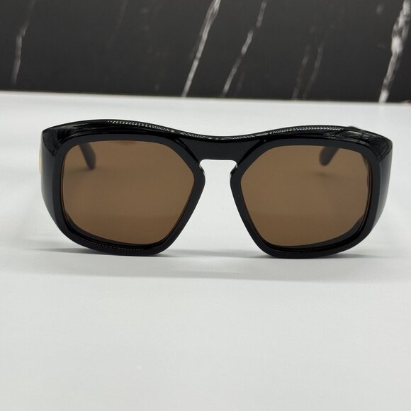 NEW VALENTINO VLS-179A BLACK BROWN GEOMETRIC SUNGLASSES VALENTINO - Picture 2 of 8